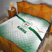 Algeria Soccer Quilt with Desert Warriors Text and National Flag Design