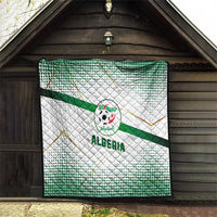 Algeria Soccer Quilt with Desert Warriors Text and National Flag Design