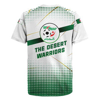 Algeria Soccer Rugby Jersey with Desert Warriors Text and National Flag Design