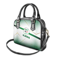 Algeria Soccer Shoulder Handbag with Desert Warriors Text and National Flag Design