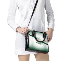 Algeria Soccer Shoulder Handbag with Desert Warriors Text and National Flag Design