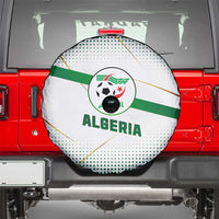 Algeria Soccer Spare Tire Cover with Desert Warriors Text and National Flag Design