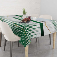 Algeria Soccer Tablecloth with Desert Warriors Text and National Flag Design