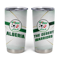 Algeria Soccer Tumbler Cup with Desert Warriors Text and National Flag Design