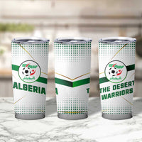Algeria Soccer Tumbler Cup with Desert Warriors Text and National Flag Design
