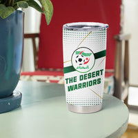 Algeria Soccer Tumbler Cup with Desert Warriors Text and National Flag Design