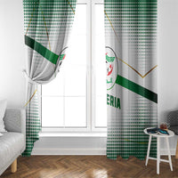 Algeria Soccer Window Curtain with Desert Warriors Text and National Flag Design
