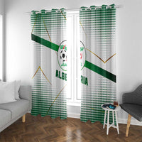 Algeria Soccer Window Curtain with Desert Warriors Text and National Flag Design