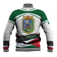 Algeria Baseball Jacket with National Flag and Coat of Arms Crest Design