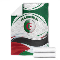Algeria Blanket with National Flag and Coat of Arms Crest Design