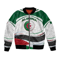 Algeria Bomber Jacket with National Flag and Coat of Arms Crest Design
