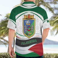 Algeria Hawaiian Shirt with National Flag and Coat of Arms Crest Design