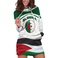 Algeria Hoodie Dress with National Flag and Coat of Arms Crest Design