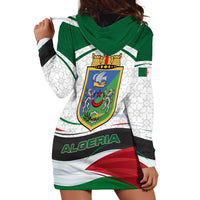 Algeria Hoodie Dress with National Flag and Coat of Arms Crest Design
