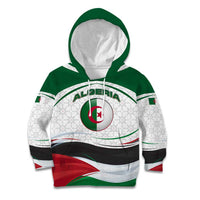 Algeria Kid Hoodie with National Flag and Coat of Arms Crest Design