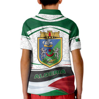 Algeria Kid Polo Shirt with National Flag and Coat of Arms Crest Design