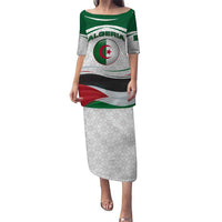 Algeria Puletasi with National Flag and Coat of Arms Crest Design