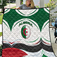 Algeria Quilt with National Flag and Coat of Arms Crest Design