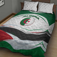 Algeria Quilt Bed Set with National Flag and Coat of Arms Crest Design