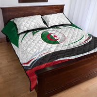 Algeria Quilt Bed Set with National Flag and Coat of Arms Crest Design