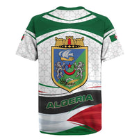 Algeria Rugby Jersey with National Flag and Coat of Arms Crest Design