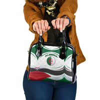 Algeria Shoulder Handbag with National Flag and Coat of Arms Crest Design