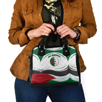 Algeria Shoulder Handbag with National Flag and Coat of Arms Crest Design