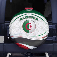 Algeria Spare Tire Cover with National Flag and Coat of Arms Crest Design