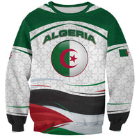 Algeria Sweatshirt with National Flag and Coat of Arms Crest Design