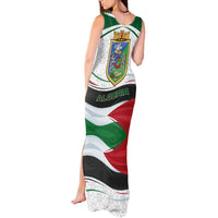 Algeria Tank Maxi Dress with National Flag and Coat of Arms Crest Design