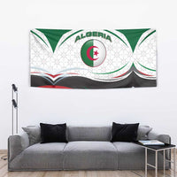 Algeria Tapestry with National Flag and Coat of Arms Crest Design