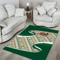 Algeria Area Rug with Arabic Calligraphy and Traditional Pattern Design