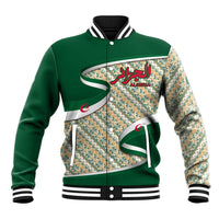 Algeria Baseball Jacket with Arabic Calligraphy and Traditional Pattern Design