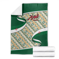 Algeria Blanket with Arabic Calligraphy and Traditional Pattern Design