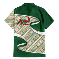 Algeria Family Matching Mermaid Dress and Hawaiian Shirt with Arabic Calligraphy and Traditional Pattern Design