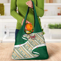 Algeria Grocery Bag with Arabic Calligraphy and Traditional Pattern Design
