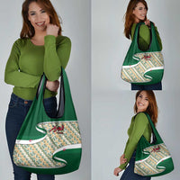 Algeria Grocery Bag with Arabic Calligraphy and Traditional Pattern Design