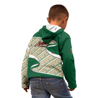 Algeria Kid Hoodie with Arabic Calligraphy and Traditional Pattern Design
