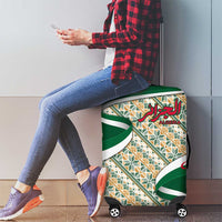 Algeria Luggage Cover with Arabic Calligraphy and Traditional Pattern Design