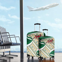 Algeria Luggage Cover with Arabic Calligraphy and Traditional Pattern Design