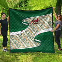 Algeria Quilt with Arabic Calligraphy and Traditional Pattern Design