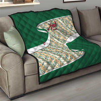 Algeria Quilt with Arabic Calligraphy and Traditional Pattern Design