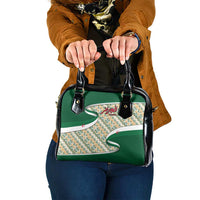 Algeria Shoulder Handbag with Arabic Calligraphy and Traditional Pattern Design
