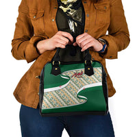 Algeria Shoulder Handbag with Arabic Calligraphy and Traditional Pattern Design