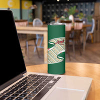 Algeria Skinny Tumbler with Arabic Calligraphy and Traditional Pattern Design