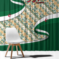 Algeria Window Curtain with Arabic Calligraphy and Traditional Pattern Design