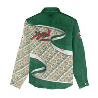 Algeria Women Casual Shirt with Arabic Calligraphy and Traditional Pattern Design
