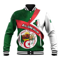 Algeria Baseball Jacket with National Emblem and Map Design