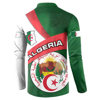 Algeria Button Sweatshirt with National Emblem and Map Design