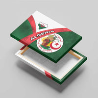 Algeria Canvas Wall Art with National Emblem and Map Design